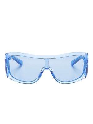 Dolce & Gabbana Eyewear Crossed rectangle-frame sunglasses - Blue