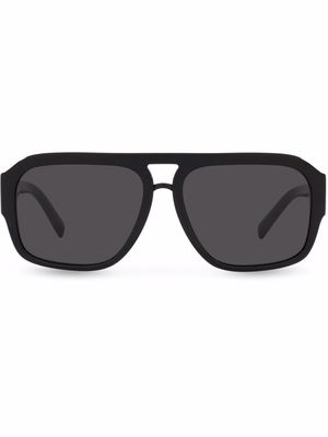 Dolce & Gabbana Eyewear DG Crossed pilot-frame sunglasses - Black