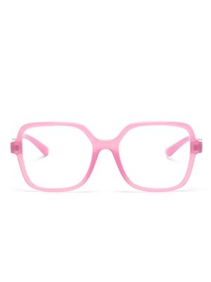 Dolce & Gabbana Eyewear DG Crossed square-frame glasses - Pink