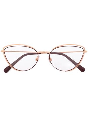 Dolce & Gabbana Eyewear DG1326 cat-eye frame glasses - Gold
