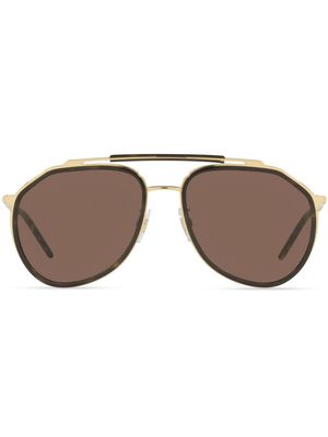 Dolce & Gabbana Eyewear DG2277 pilot-frame sunglasses - Brown