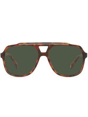 Dolce & Gabbana Eyewear DG4388 pilot-frame sunglasses - Brown