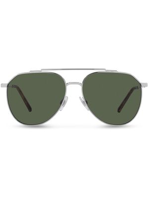 Dolce & Gabbana Eyewear diagonal-cut sunglasses - Grey