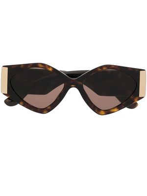 Dolce & Gabbana Eyewear geometric-frame tinted sunglasses - Brown