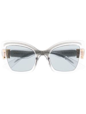 Dolce & Gabbana Eyewear glittered cat-eye sunglasses - Grey