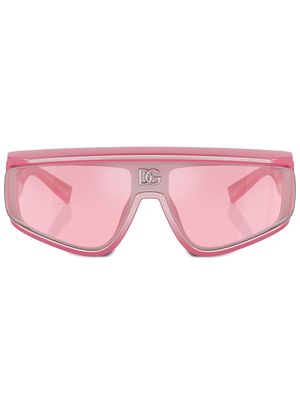 Dolce & Gabbana Eyewear glittery shield-frame sunglasses - Pink