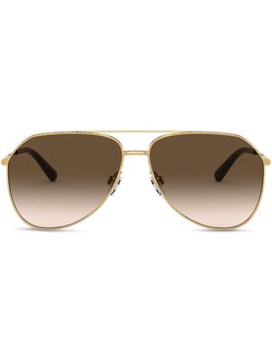 Dolce & Gabbana Eyewear gradient pilot-frame sunglasses - Brown