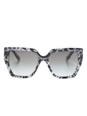 Dolce & Gabbana Eyewear lace-detail square-frame sunglasses - Black