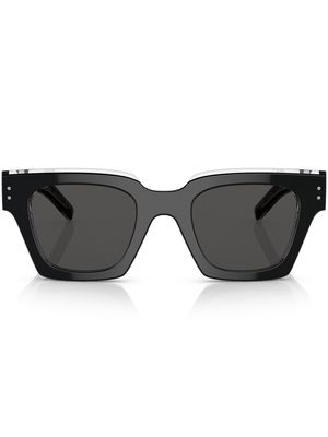 Dolce & Gabbana Eyewear logo-arm detail sunglasses - Black
