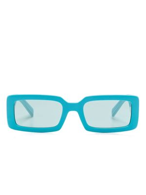Dolce & Gabbana Eyewear logo-engraved rectangle-frame sunglasses - Blue