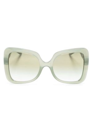 Dolce & Gabbana Eyewear logo-lettering oversize-frame sunglasses - Green