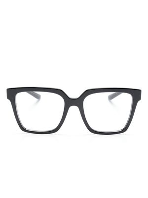 Dolce & Gabbana Eyewear logo-lettering square-frame glasses - Black