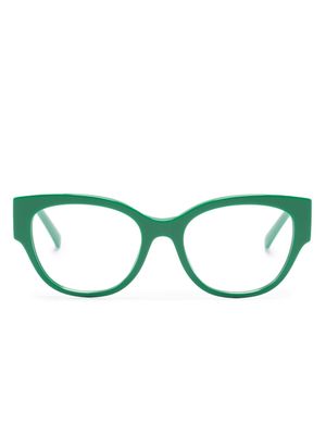 Dolce & Gabbana Eyewear logo-plaque butterfly-frame glasses - Green