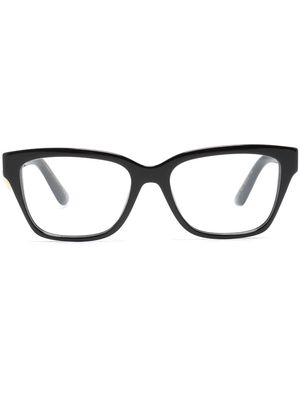 Dolce & Gabbana Eyewear logo-plaque D-frame glasses - Black