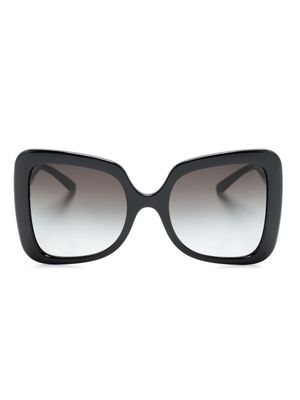 Dolce & Gabbana Eyewear logo-plaque oversize-frame sunglasses - Black