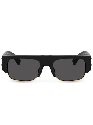 Dolce & Gabbana Eyewear logo-plaque rectangle-frame sunglasses - Black