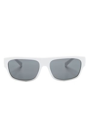Dolce & Gabbana Eyewear logo-plaque rectangle-frame sunglasses - White