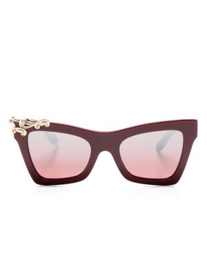 Dolce & Gabbana Eyewear logo-plaque square-frame sunglasses - Red