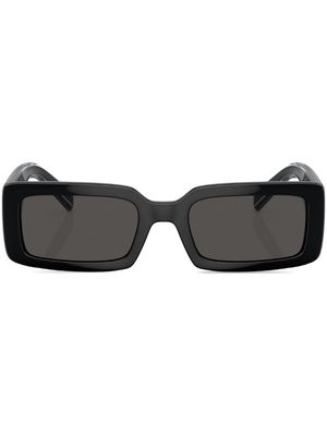 Dolce & Gabbana Eyewear logo-print rectangle-frame sunglasses - Black