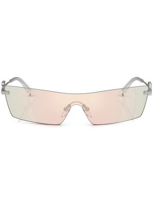 Dolce & Gabbana Eyewear mirrored rectangle-frame sunglasses - Silver
