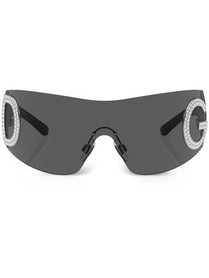 Dolce & Gabbana Eyewear Re-Edition shield-frame sunglasses - Black