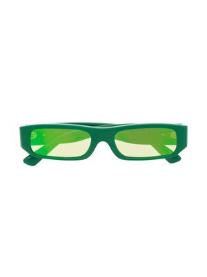 Dolce & Gabbana Eyewear rectangle-frame mirrored sunglasses - Green