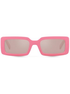 Dolce & Gabbana Eyewear rectangular-frame logo-print sunglasses - Pink