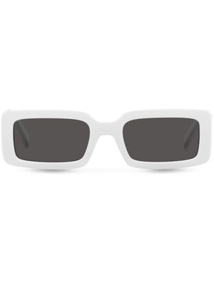 Dolce & Gabbana Eyewear rectangular-frame logo-print sunglasses - White