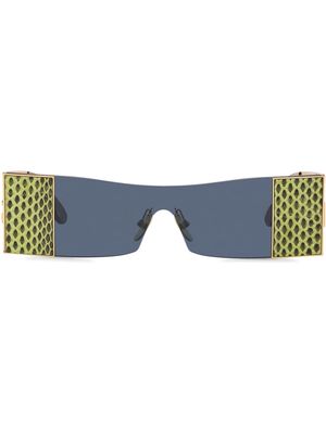 Dolce & Gabbana Eyewear Sicilian Jungle rectangular-frame sunglasses - Blue