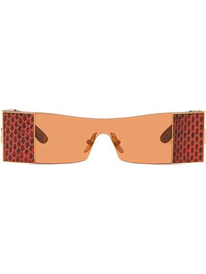 Dolce & Gabbana Eyewear Sicilian Jungle rectangular-frame sunglasses - Orange