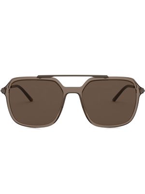 Dolce & Gabbana Eyewear Slim pilot-frame sunglasses - Brown