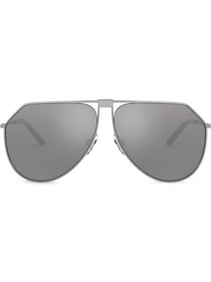 Dolce & Gabbana Eyewear Slim pilot-frame sunglasses - Silver