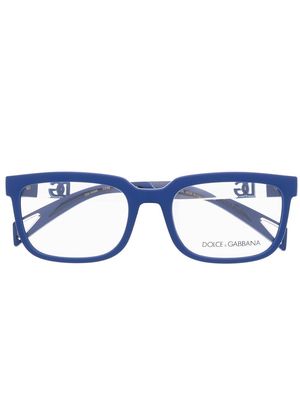 Dolce & Gabbana Eyewear square-frame two-tone glasses - Blue