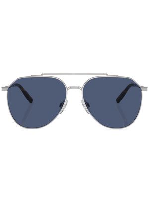 Dolce & Gabbana Eyewear tinted-lens pilot-frame sunglasses - 05/80 Silver