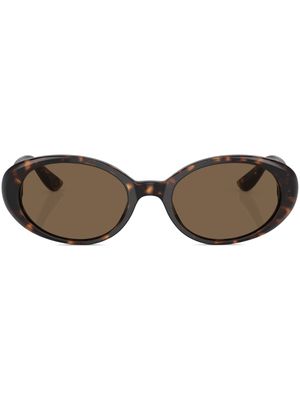 Dolce & Gabbana Eyewear tortoiseshell-effect oval-frame sunglasses - Brown