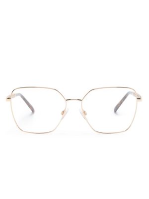 Dolce & Gabbana Eyewear tortoiseshell-effect square-frame glasses - Gold