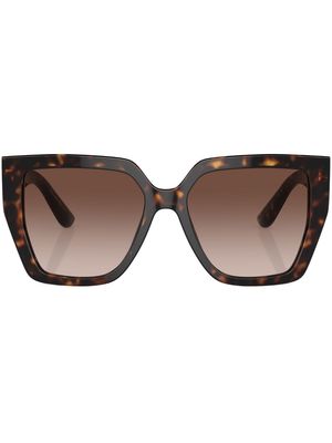 Dolce & Gabbana Eyewear tortoiseshell oversize-frame sunglasses - Black
