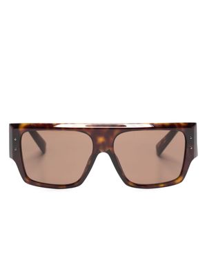 Dolce & Gabbana Eyewear tortoiseshell rectangle-frame sunglasses - Brown