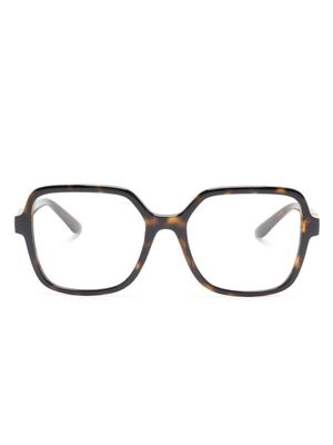 Dolce & Gabbana Eyewear tortoiseshell square-frame glasses - Brown