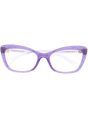 Dolce & Gabbana Eyewear transparent-frame design glasses - Purple