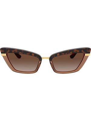 Dolce & Gabbana Eyewear two tone cat-eye sunglasses - Brown