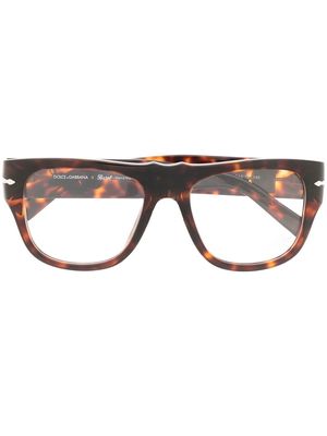 Dolce & Gabbana Eyewear x Persol square-frame glasses - Brown
