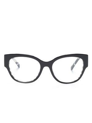 Dolce & Gabbana Eyewear zebra-print butterfly-frame glasses - Black