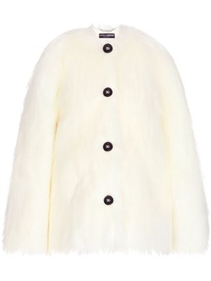 Dolce & Gabbana faux fur jacket - White
