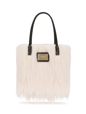 Dolce & Gabbana faux-fur shopper bag - White