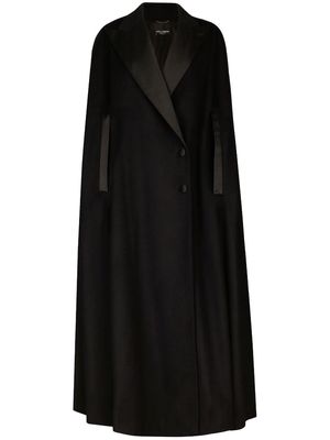 Dolce & Gabbana feather-detail cape - Black