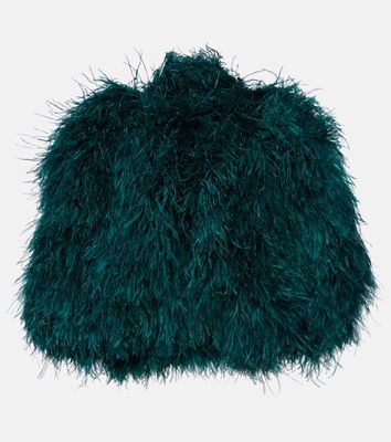 Dolce & Gabbana Feather-trimmed cape