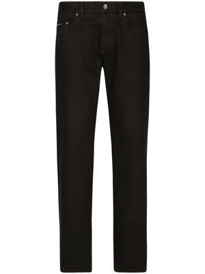 Dolce & Gabbana five-pocket straight-legged jeans - Black