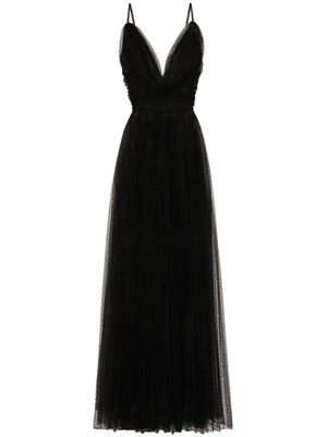 Dolce & Gabbana flocked tulle gown - Black