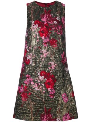 Dolce & Gabbana floral brocade mini dress - Metallic